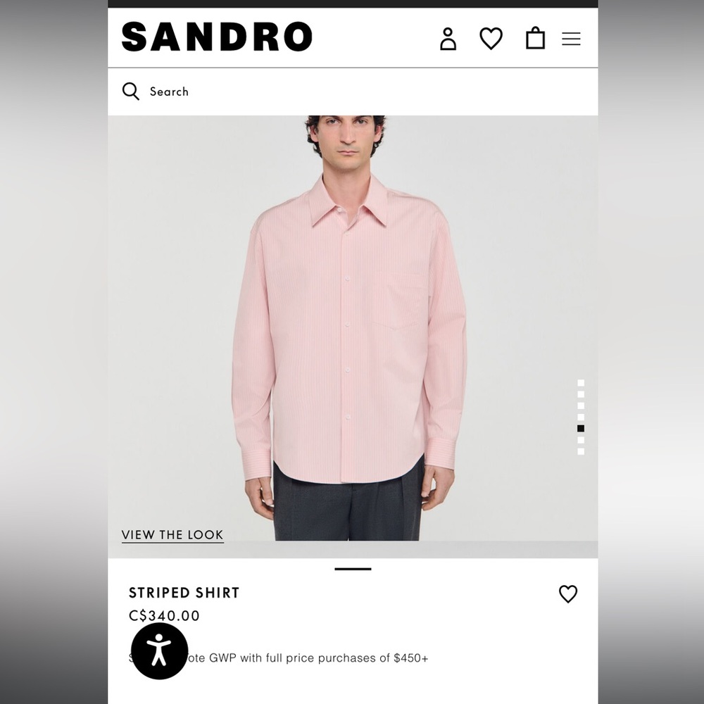 Sandro Light Blue Casual Button Down Shirt